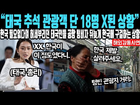 "태국 추석 관광객 단 18명 완전 X된 상황" 한국 관광객들 필요 없다며 허세 부리던 태국인들 공항 텅 비자 뒤늦게 한국 붙잡고 늘어지는 상황