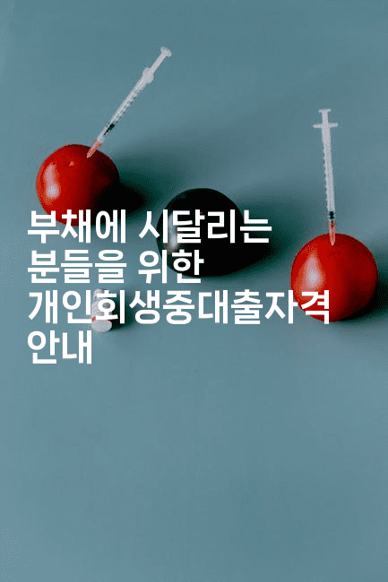 부채에 시달리는 분들을 위한 개인회생중대출자격 안내-코코타이